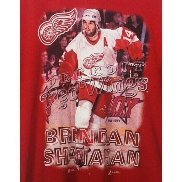 Brendan Shanahan Detroit Red Wings T Shirt L - Picture 1 of 9